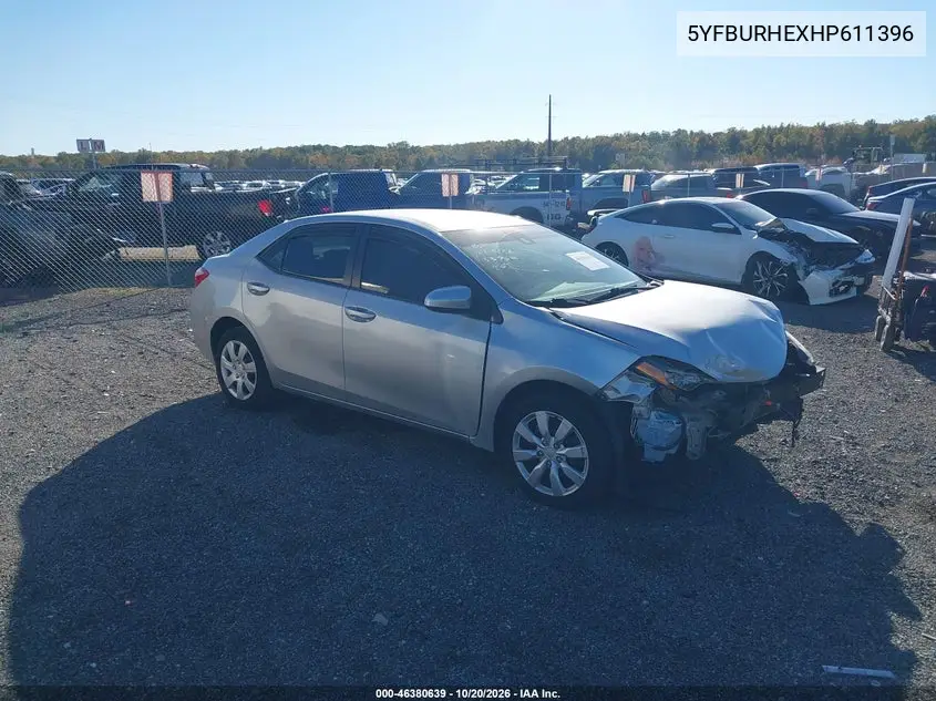 TOYOTA COROLLA 2017, VIN 5YFBURHEXHP611396