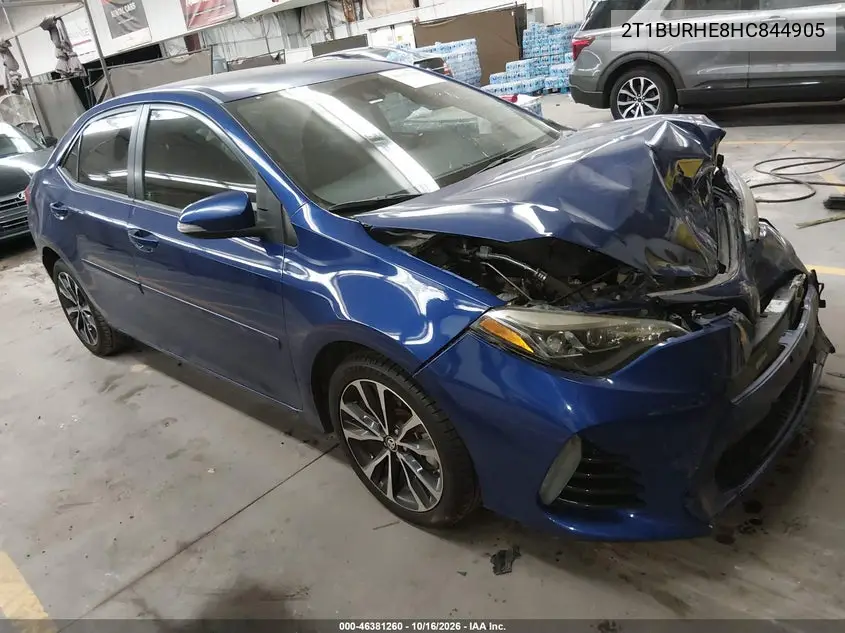 TOYOTA COROLLA 2017, VIN 2T1BURHE8HC844905