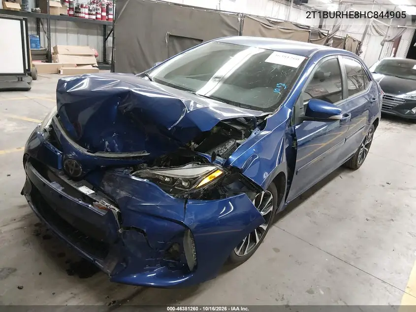 2017 TOYOTA COROLLA VIN 2T1BURHE8HC844905 — фото 2
