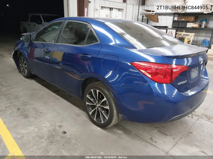 2017 TOYOTA COROLLA VIN 2T1BURHE8HC844905 — фото 3