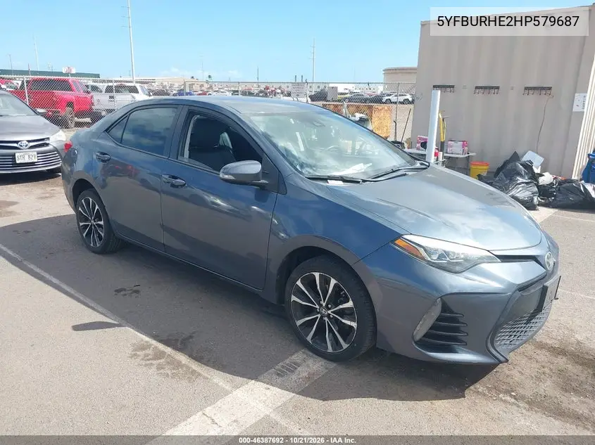 TOYOTA COROLLA 2017, VIN 5YFBURHE2HP579687