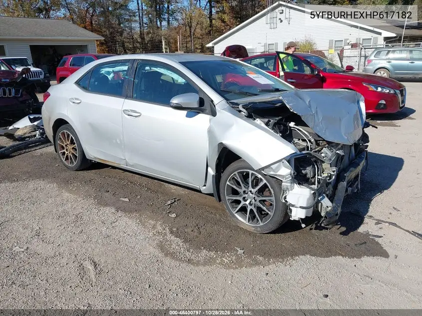 TOYOTA COROLLA 2017, VIN 5YFBURHEXHP617182