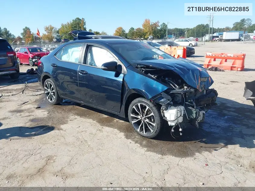 TOYOTA COROLLA 2017, VIN 2T1BURHE6HC822885