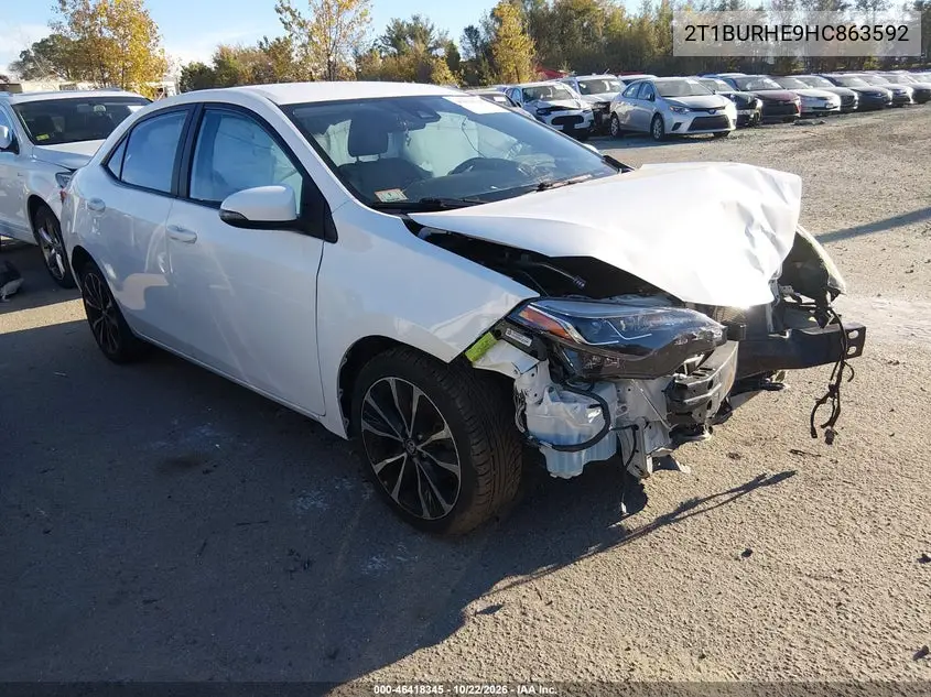 TOYOTA COROLLA 2017, VIN 2T1BURHE9HC863592