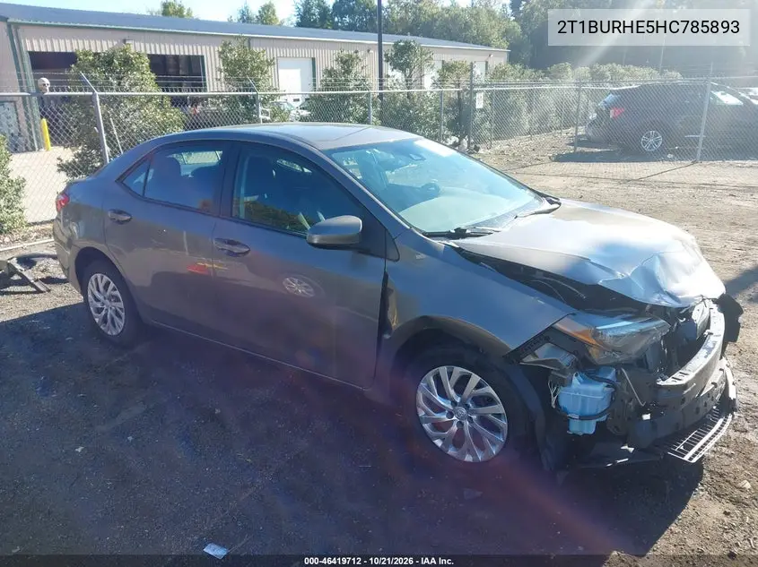 TOYOTA COROLLA 2017, VIN 2T1BURHE5HC785893