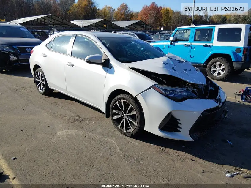 TOYOTA COROLLA 2017, VIN 5YFBURHE8HP622672