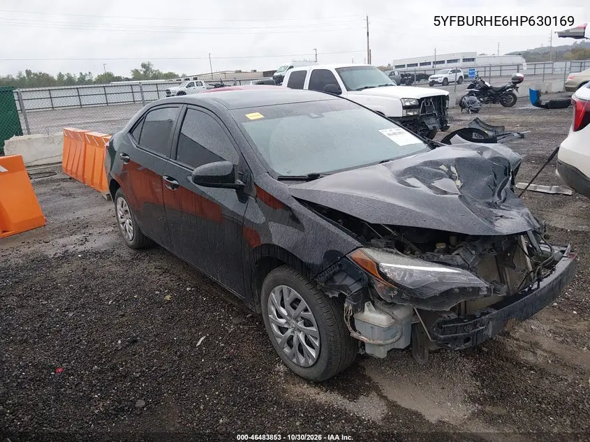 TOYOTA COROLLA 2017, VIN 5YFBURHE6HP630169