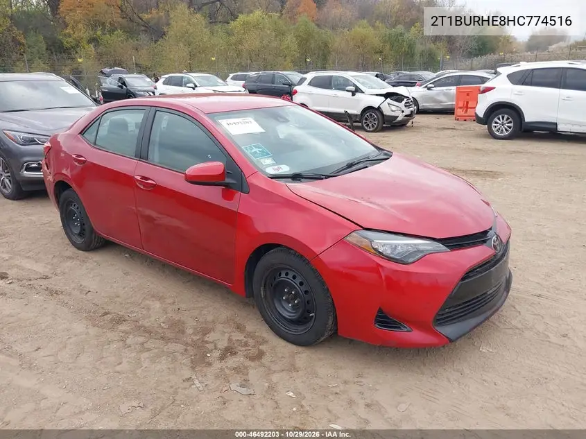 TOYOTA COROLLA 2017, VIN 2T1BURHE8HC774516