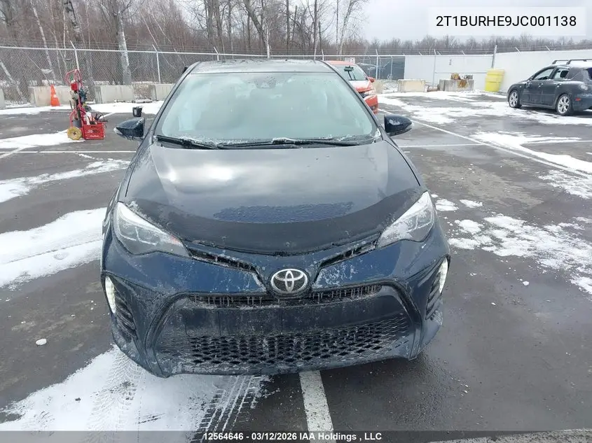 2018 TOYOTA COROLLA VIN 2T1BURHE9JC001138 — фото 12