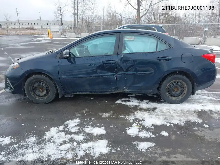 2018 TOYOTA COROLLA VIN 2T1BURHE9JC001138 — фото 14