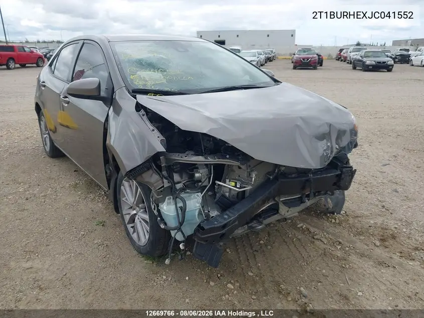 TOYOTA COROLLA 2018, VIN 2T1BURHEXJC041552
