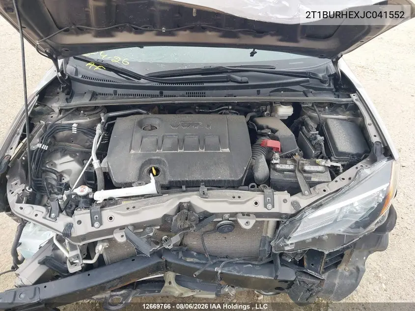 2018 TOYOTA COROLLA VIN 2T1BURHEXJC041552 — фото 10