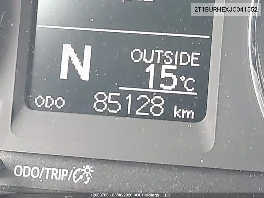 2018 TOYOTA COROLLA VIN 2T1BURHEXJC041552 — фото 16