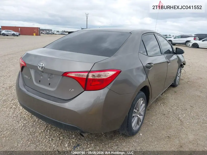 2018 TOYOTA COROLLA VIN 2T1BURHEXJC041552 — фото 4