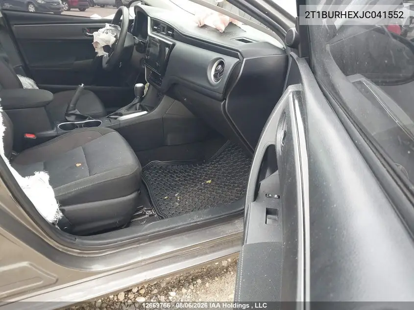 2018 TOYOTA COROLLA VIN 2T1BURHEXJC041552 — фото 5