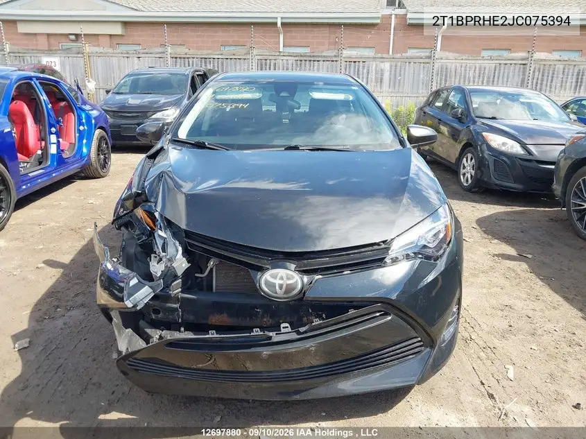 2018 TOYOTA COROLLA VIN 2T1BPRHE2JC075394 — фото 12