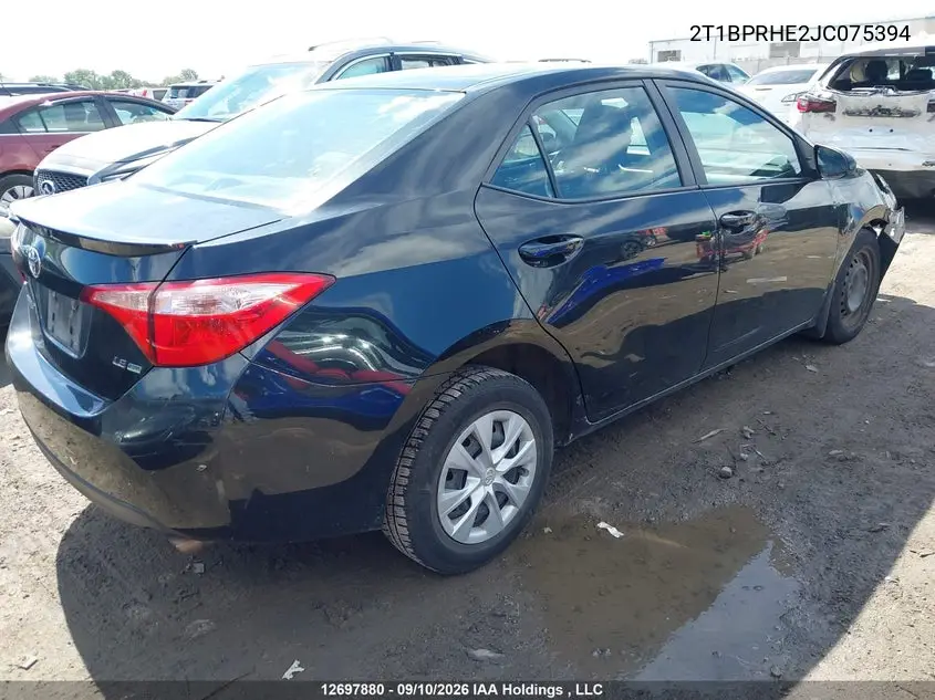2018 TOYOTA COROLLA VIN 2T1BPRHE2JC075394 — фото 4