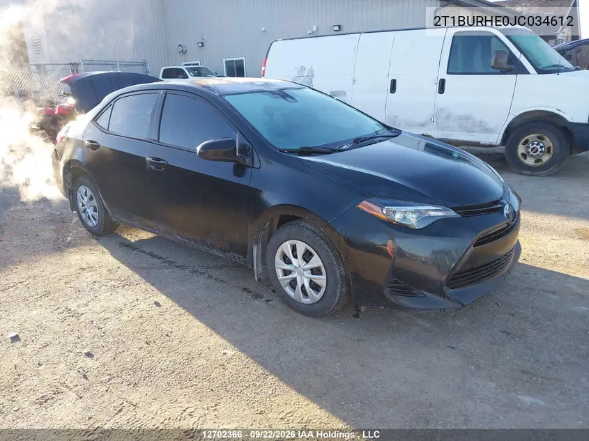 TOYOTA COROLLA 2018, VIN 2T1BURHE0JC034612