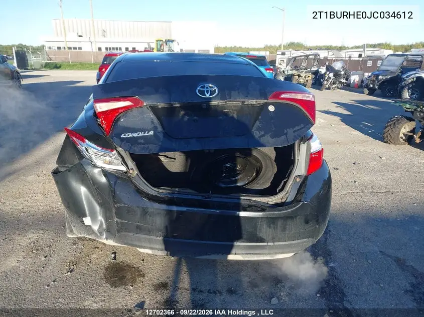 2018 TOYOTA COROLLA VIN 2T1BURHE0JC034612 — фото 16