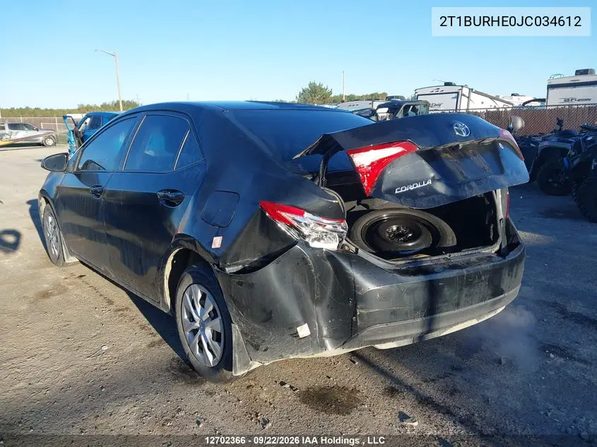 2018 TOYOTA COROLLA VIN 2T1BURHE0JC034612 — фото 6