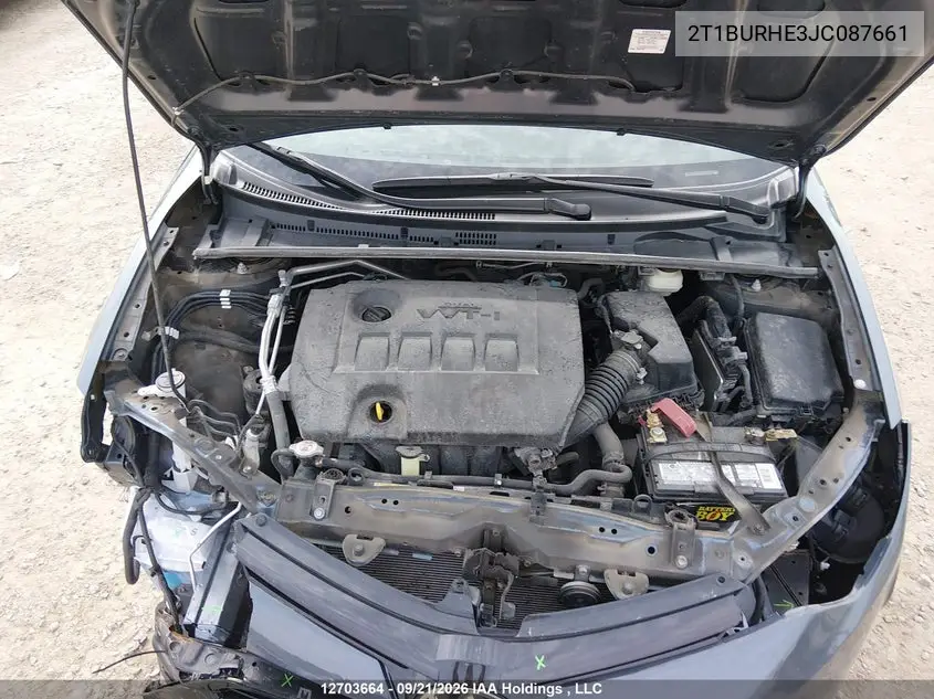 2018 TOYOTA COROLLA VIN 2T1BURHE3JC087661 — фото 10