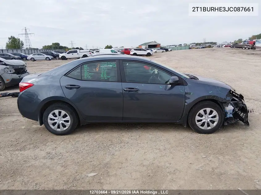 2018 TOYOTA COROLLA VIN 2T1BURHE3JC087661 — фото 14