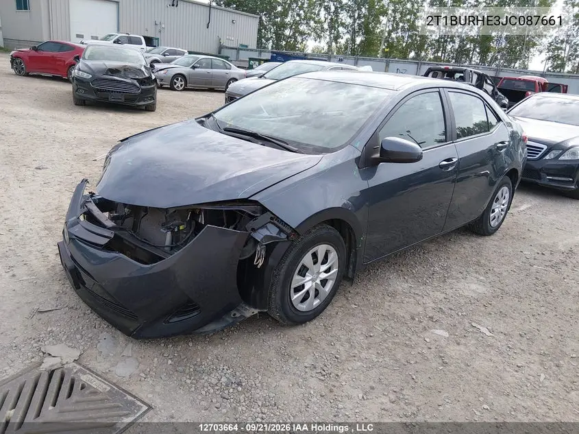 2018 TOYOTA COROLLA VIN 2T1BURHE3JC087661 — фото 2