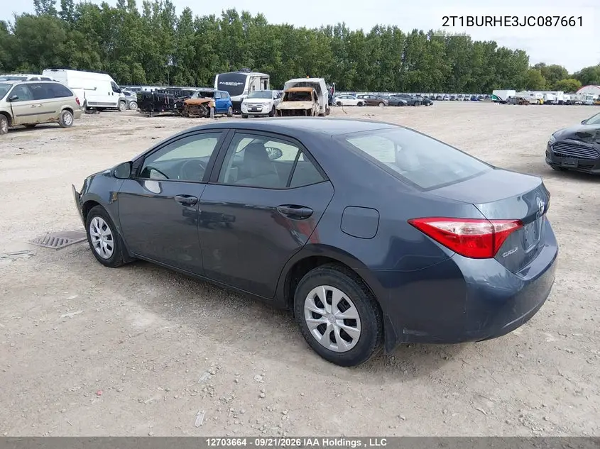 2018 TOYOTA COROLLA VIN 2T1BURHE3JC087661 — фото 3