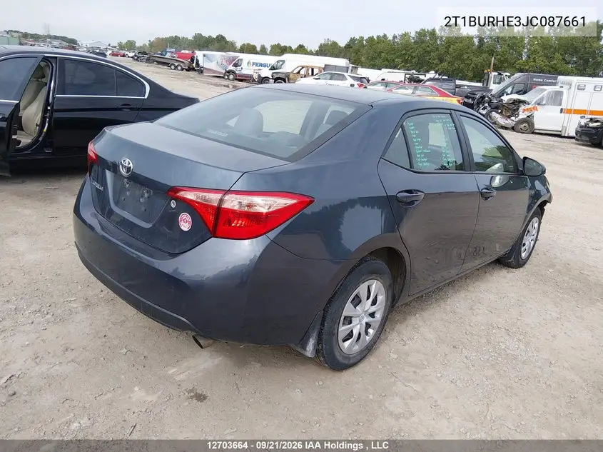 2018 TOYOTA COROLLA VIN 2T1BURHE3JC087661 — фото 4