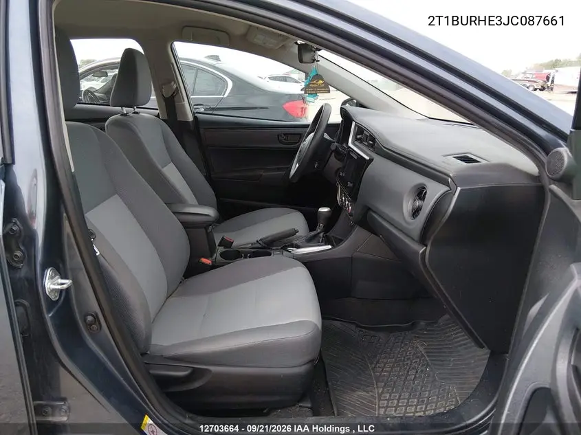 2018 TOYOTA COROLLA VIN 2T1BURHE3JC087661 — фото 5