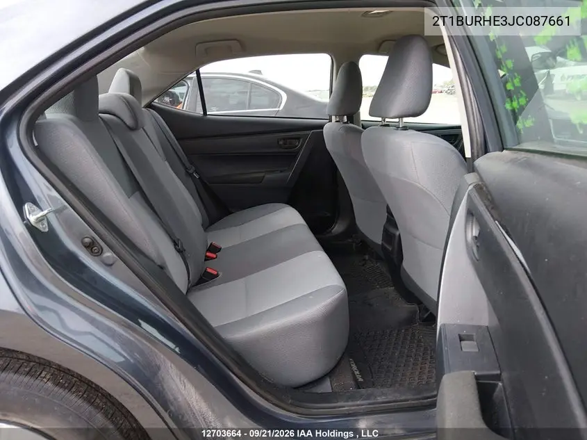 2018 TOYOTA COROLLA VIN 2T1BURHE3JC087661 — фото 8