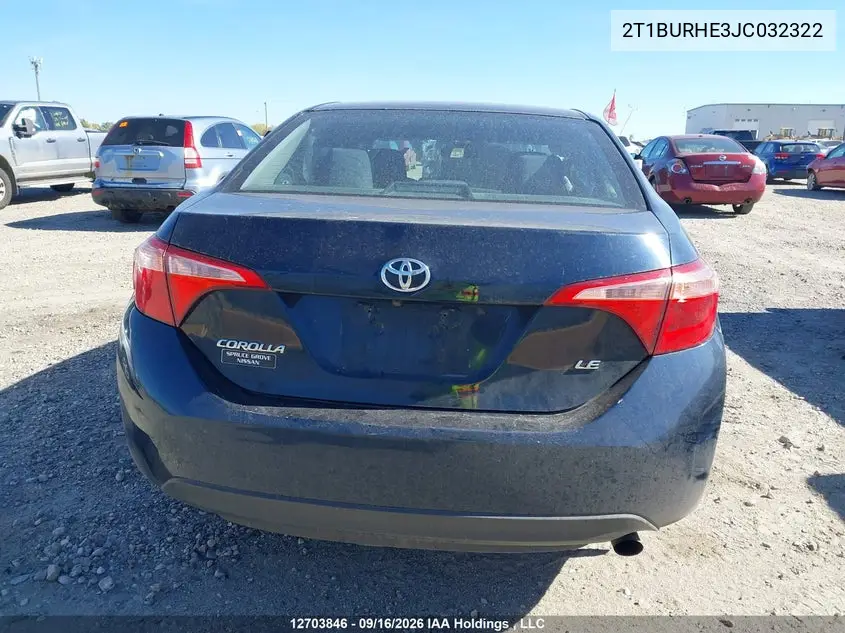2018 TOYOTA COROLLA VIN 2T1BURHE3JC032322 — фото 16