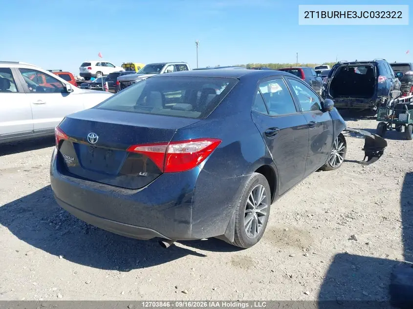 2018 TOYOTA COROLLA VIN 2T1BURHE3JC032322 — фото 4