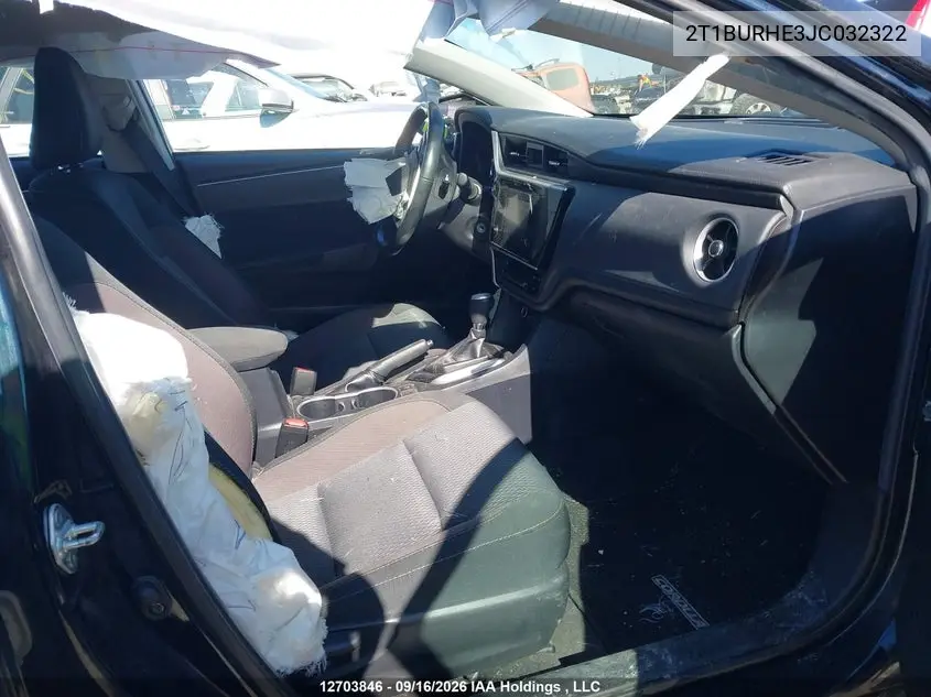 2018 TOYOTA COROLLA VIN 2T1BURHE3JC032322 — фото 5