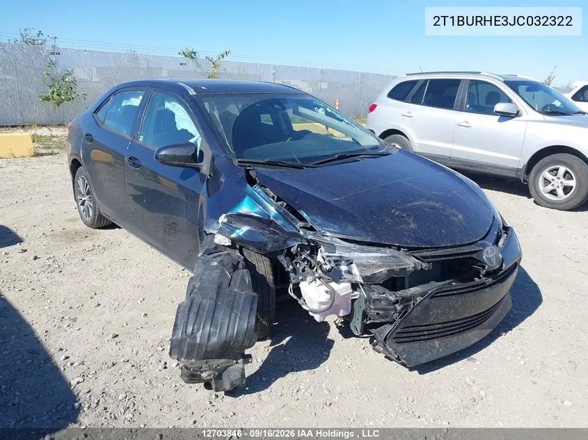 2018 TOYOTA COROLLA VIN 2T1BURHE3JC032322 — фото 6
