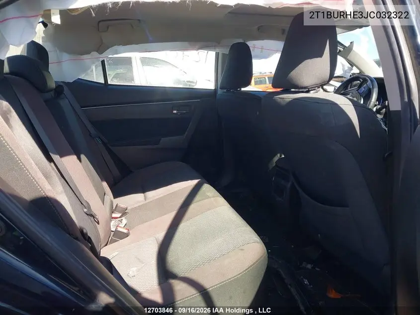 2018 TOYOTA COROLLA VIN 2T1BURHE3JC032322 — фото 8