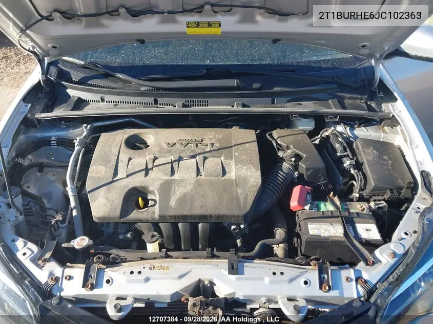 2018 TOYOTA COROLLA VIN 2T1BURHE6JC102363 — фото 10