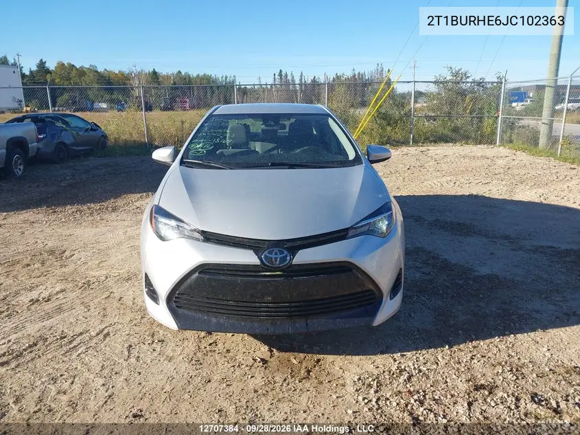 2018 TOYOTA COROLLA VIN 2T1BURHE6JC102363 — фото 12