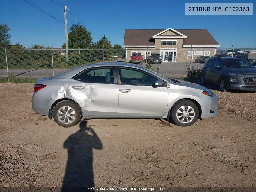 2018 TOYOTA COROLLA VIN 2T1BURHE6JC102363 — фото 13