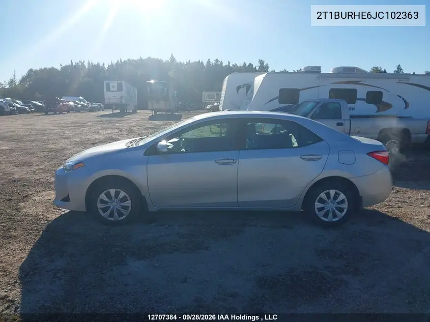 2018 TOYOTA COROLLA VIN 2T1BURHE6JC102363 — фото 14