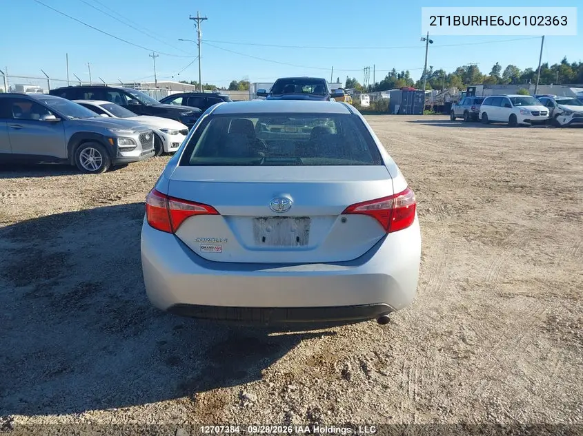 2018 TOYOTA COROLLA VIN 2T1BURHE6JC102363 — фото 16