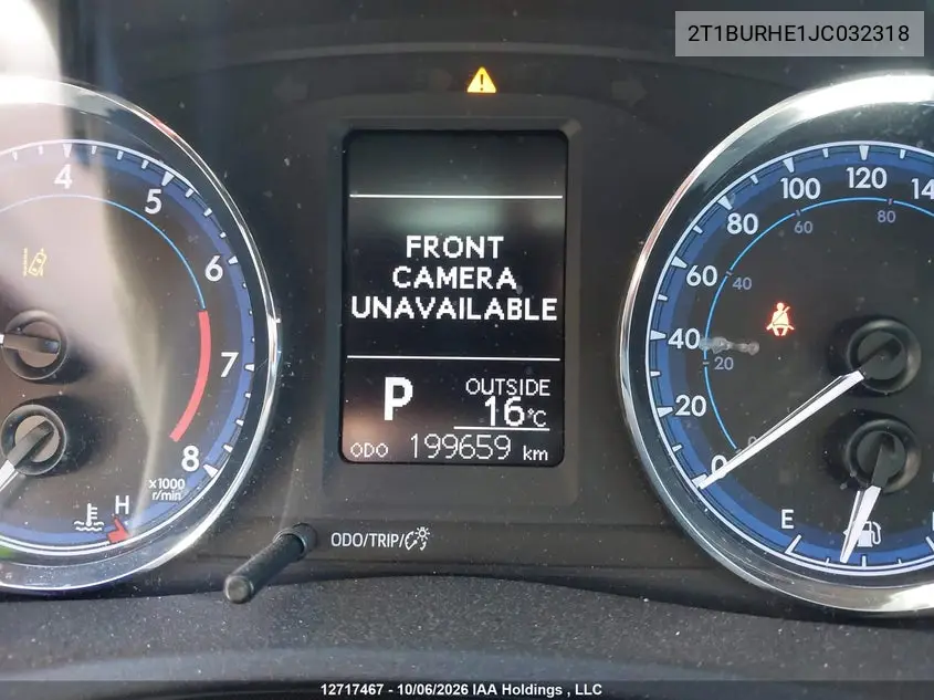 2018 TOYOTA COROLLA VIN 2T1BURHE1JC032318 — фото 16