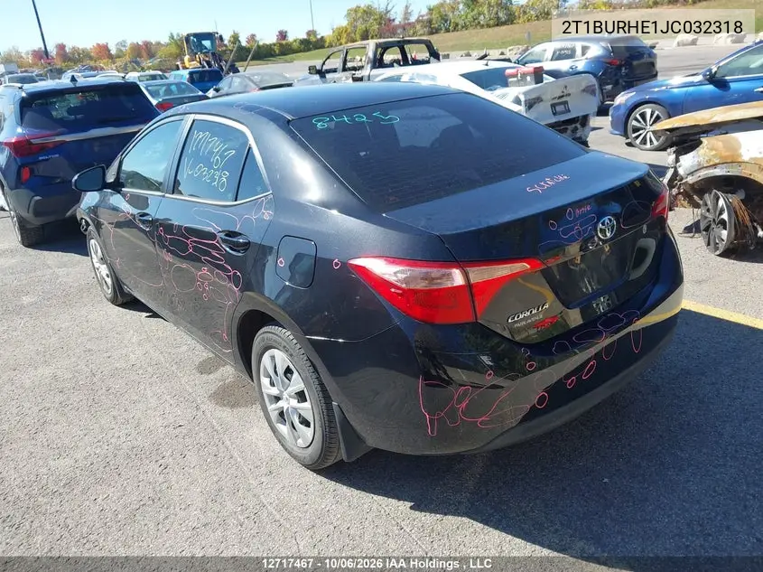 2018 TOYOTA COROLLA VIN 2T1BURHE1JC032318 — фото 3