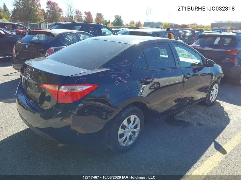 2018 TOYOTA COROLLA VIN 2T1BURHE1JC032318 — фото 4