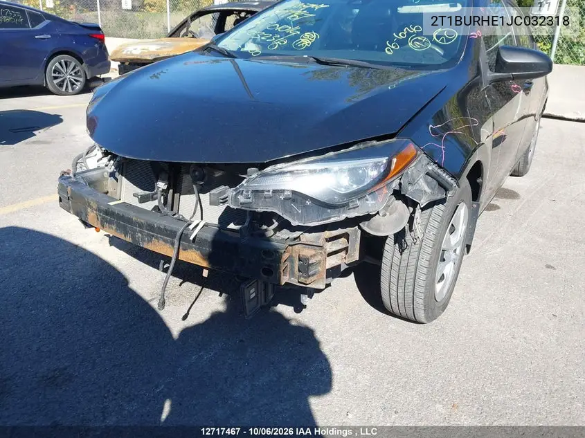 2018 TOYOTA COROLLA VIN 2T1BURHE1JC032318 — фото 6