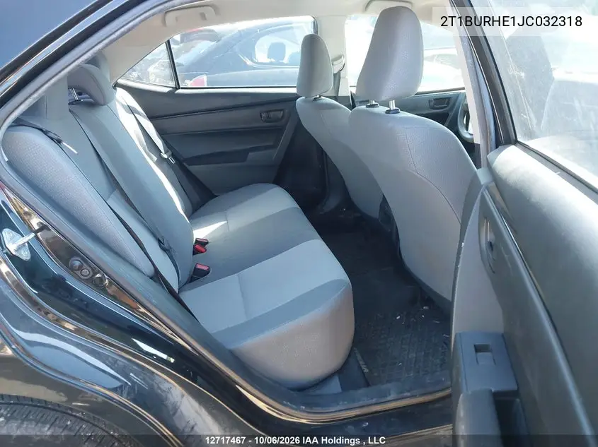 2018 TOYOTA COROLLA VIN 2T1BURHE1JC032318 — фото 8