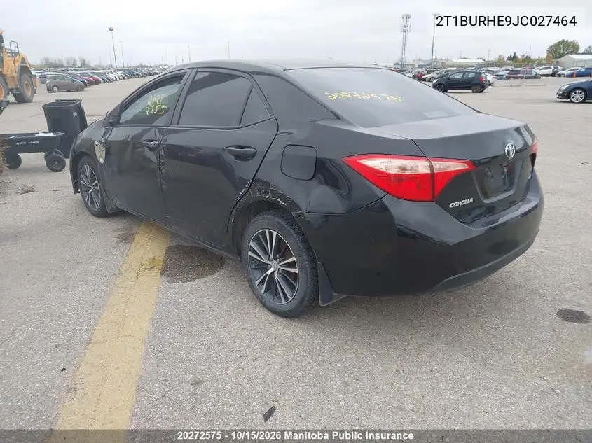 2018 TOYOTA COROLLA VIN 2T1BURHE9JC027464 — фото 3