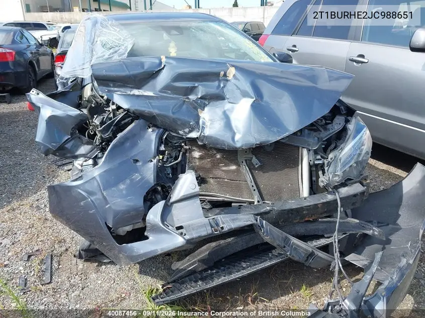 2018 TOYOTA COROLLA VIN 2T1BURHE2JC988651 — фото 12