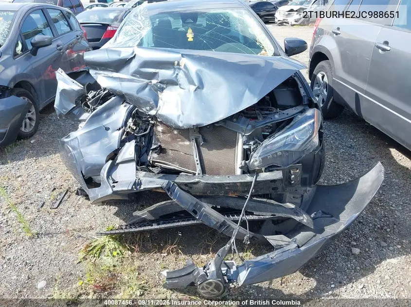 2018 TOYOTA COROLLA VIN 2T1BURHE2JC988651 — фото 13