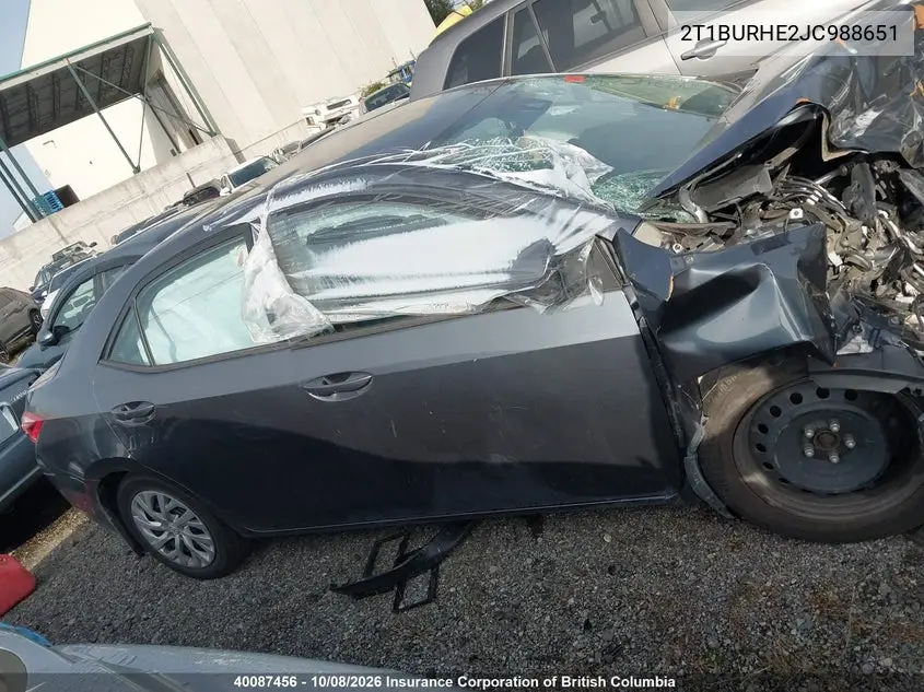 2018 TOYOTA COROLLA VIN 2T1BURHE2JC988651 — фото 14